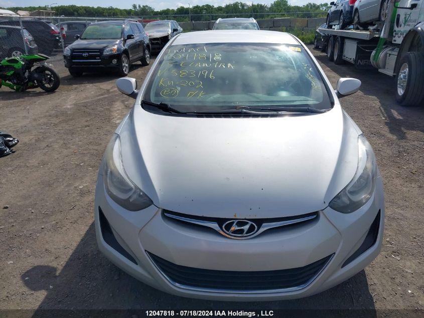 2015 Hyundai Elantra VIN: 5NPDH4AE8FH583196 Lot: 12047818