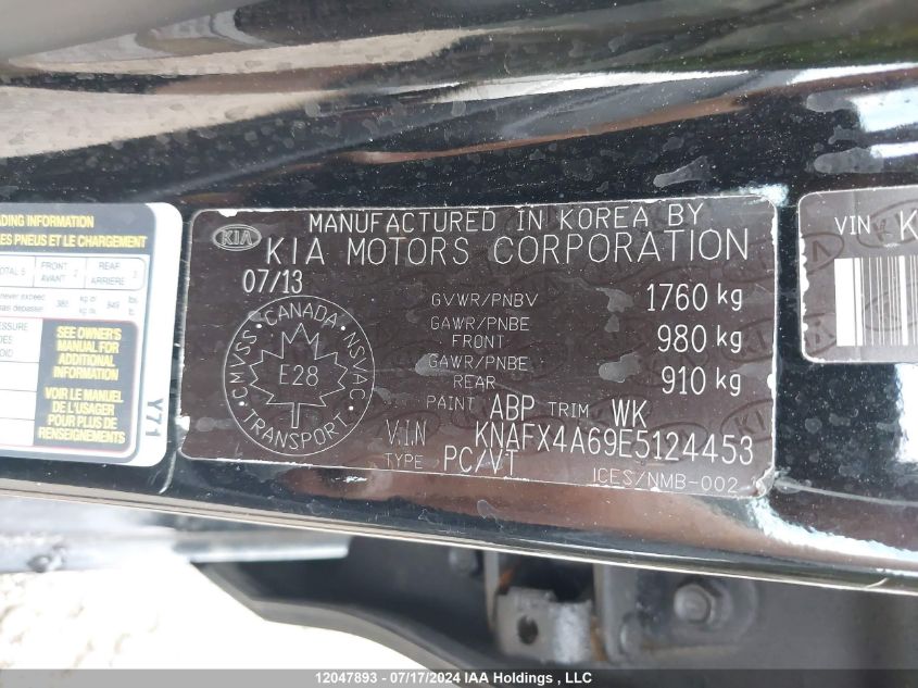 2014 Kia Forte VIN: KNAFX4A69E5124453 Lot: 12047893