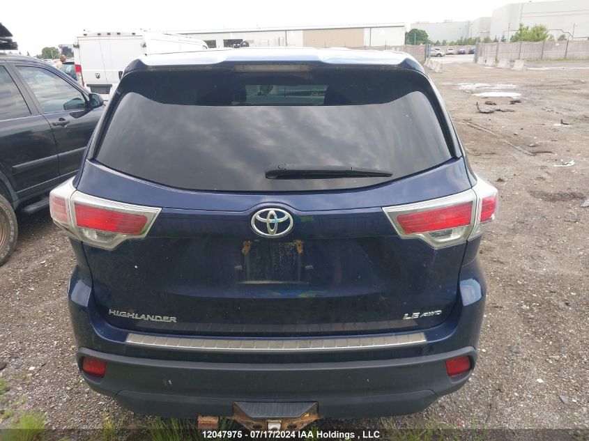 2016 Toyota Highlander Le VIN: 5TDBKRFH6GS291907 Lot: 12047975