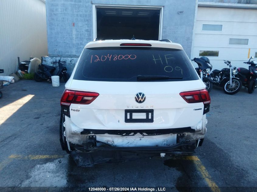 2022 Volkswagen Tiguan S VIN: 3VV0B7AX6NM121765 Lot: 12048000