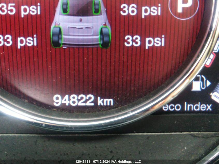 2015 Fiat 500 Lounge VIN: 3C3CFFCR8FT676950 Lot: 12048111