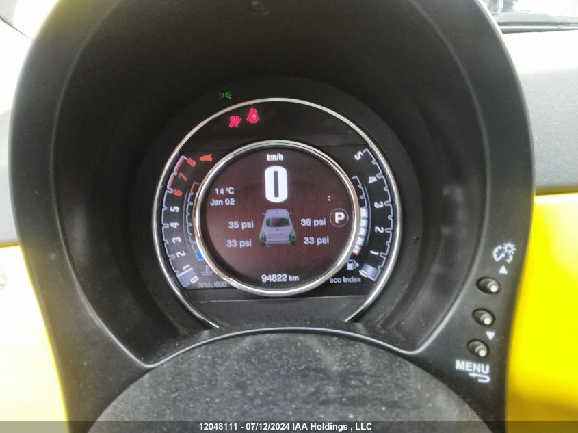 2015 Fiat 500 Lounge VIN: 3C3CFFCR8FT676950 Lot: 12048111