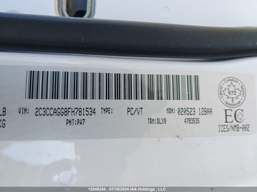 2015 Chrysler 300 S VIN: 2C3CCAGG8FH781534 Lot: 12048244