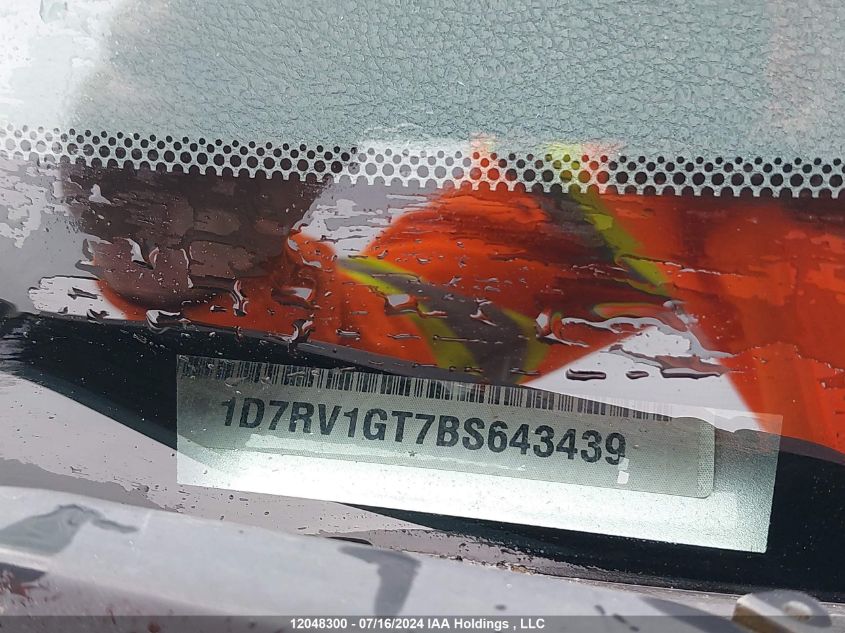 2011 Ram Ram 1500 St VIN: 1D7RV1GT7BS643439 Lot: 12048300