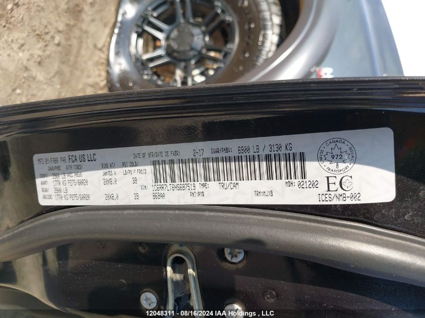 2017 Ram 1500 Slt VIN: 1C6RR7LT6HS687519 Lot: 12048311