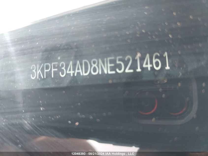 2022 Kia Forte VIN: 3KPF34AD8NE521461 Lot: 12048393
