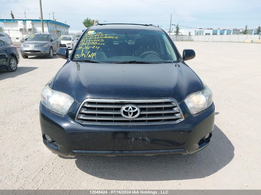 2009 Toyota Highlander Sport VIN: JTEES43A292144643 Lot: 12048424