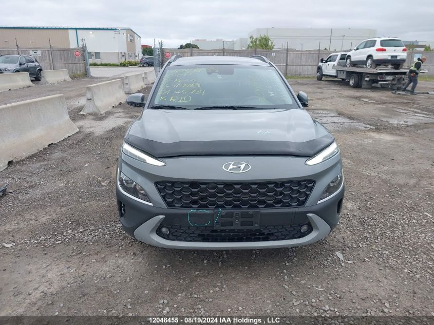 2022 Hyundai Kona VIN: KM8K22AB6NU917163 Lot: 12048455