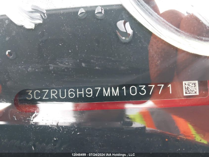 2021 Honda Hr-V VIN: 3CZRU6H97MM103771 Lot: 12048499