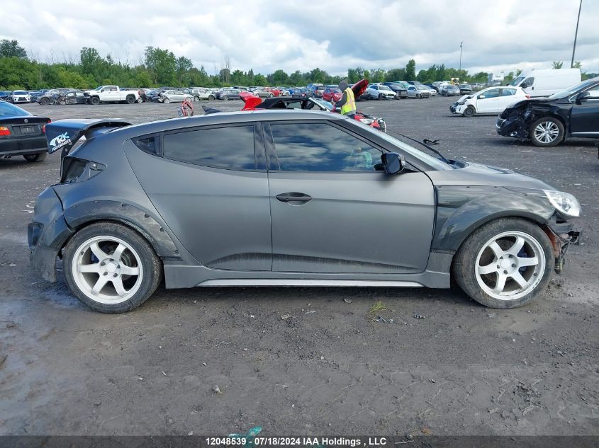 2013 Hyundai Veloster Turbo VIN: KMHTC6AE7DU180573 Lot: 12048539