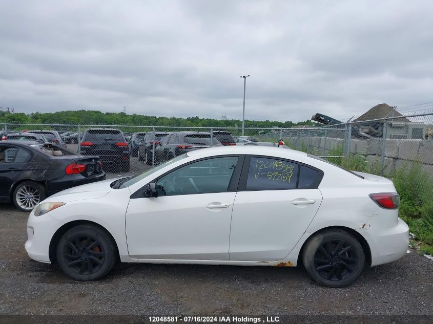 2012 Mazda 3 I VIN: JM1BL1V70C1592154 Lot: 12048581