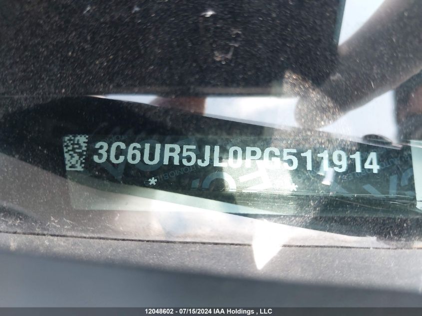 2023 Ram 2500 Big Horn VIN: 3C6UR5JL0PG511914 Lot: 12048602