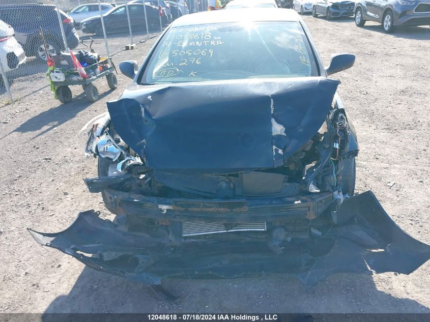 2014 Hyundai Elantra Se/Sport/Limited VIN: 5NPDH4AE9EH505069 Lot: 12048618