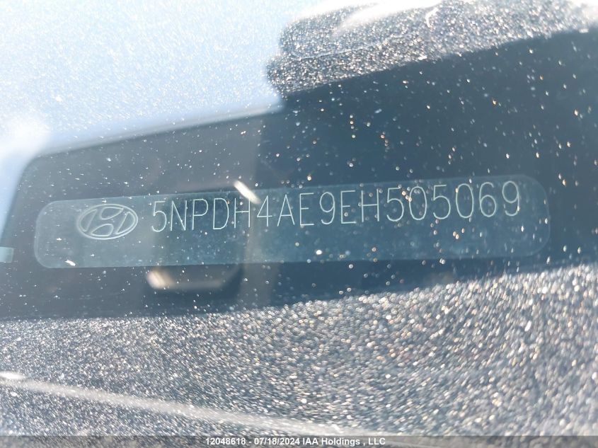 2014 Hyundai Elantra Se/Sport/Limited VIN: 5NPDH4AE9EH505069 Lot: 12048618