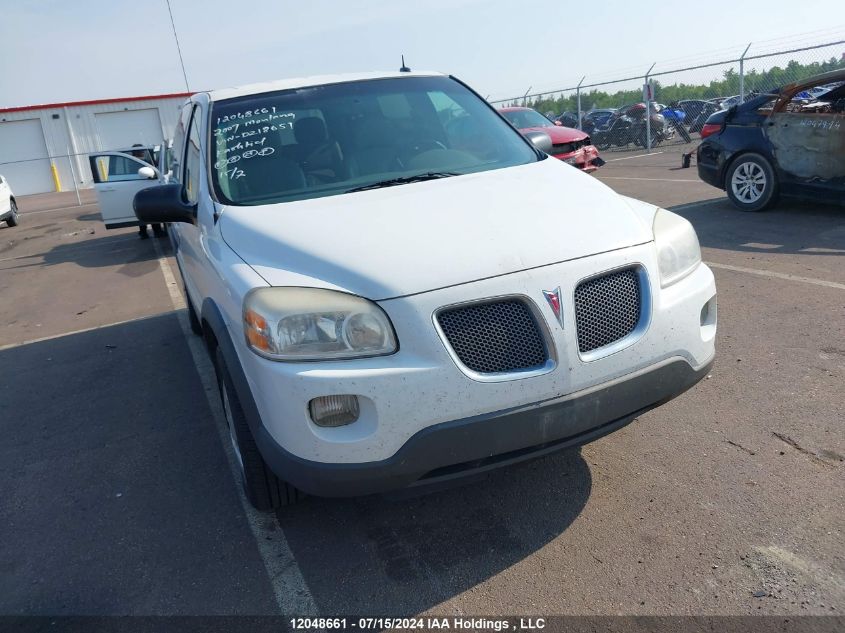 2007 Pontiac Montana Sv6 VIN: 1GMDU031X7D218651 Lot: 12048661