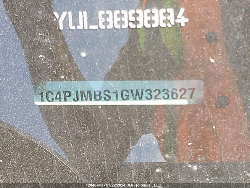 2016 Jeep Cherokee Trailhawk VIN: 1C4PJMBS1GW323627 Lot: 12048748