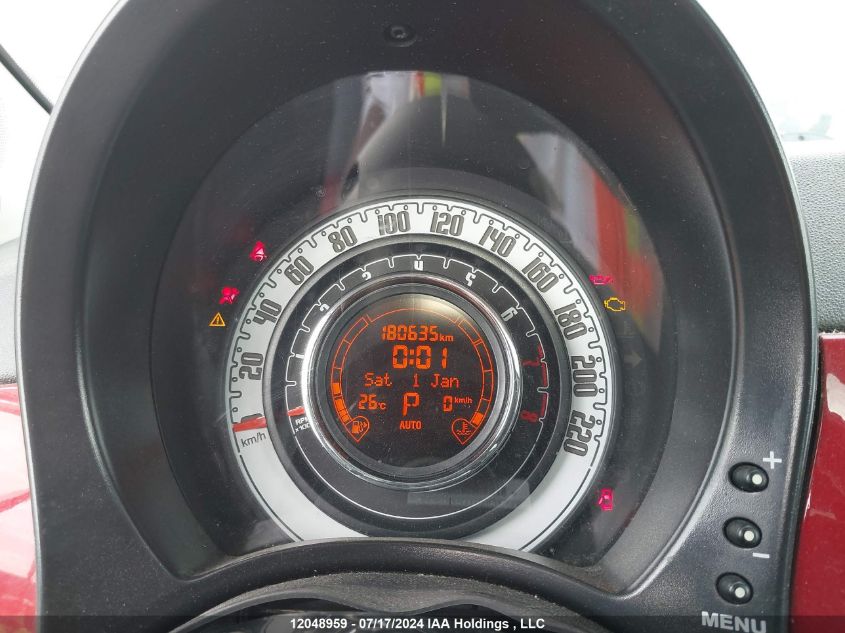 2012 Fiat 500 VIN: 3C3CFFCR5CT306275 Lot: 12048959