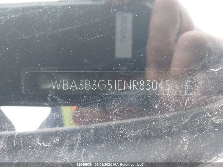 2014 BMW 328I xDrive VIN: WBA3B3G51ENR83045 Lot: 12048976