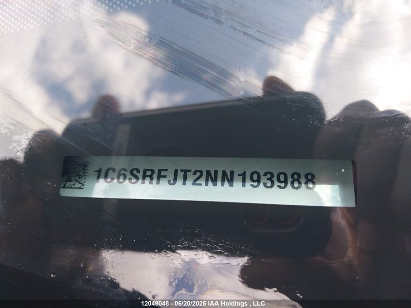 2022 Ram 1500 Laramie VIN: 1C6SRFJT2NN193988 Lot: 12049048