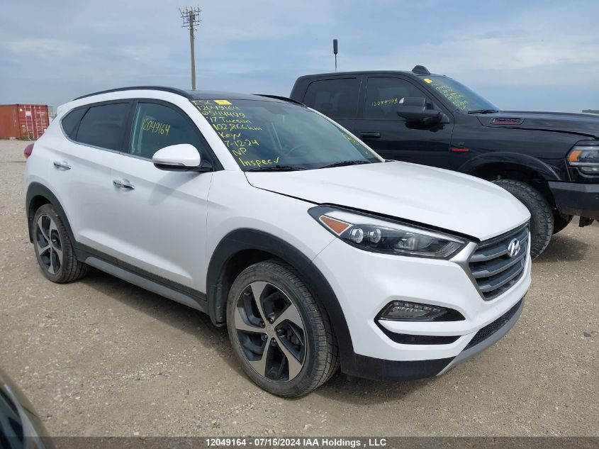 2017 Hyundai Tucson Limited/Sport And Eco/Se VIN: KM8J3CA2XHU544499 Lot: 12049164
