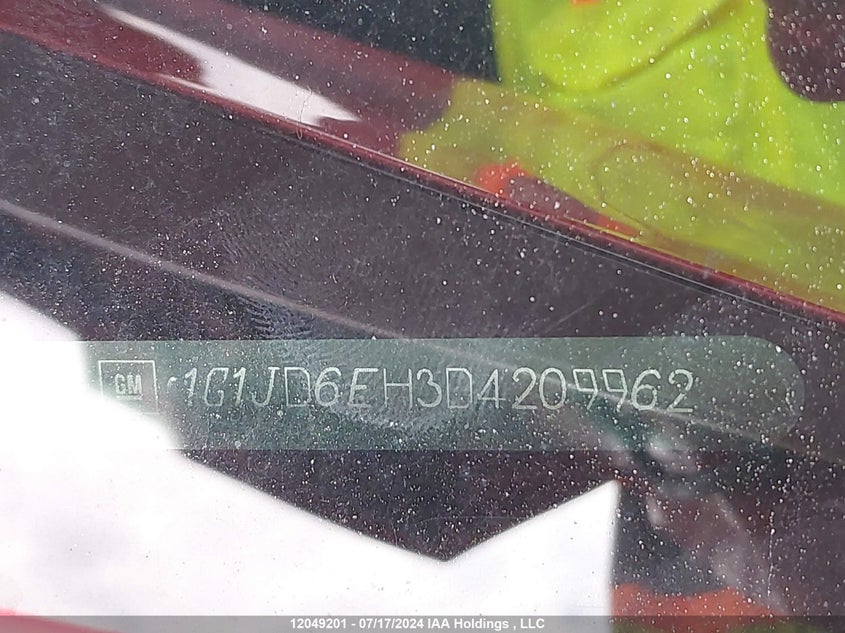 2013 Chevrolet Sonic VIN: 1G1JD6EH3D4209962 Lot: 12049201