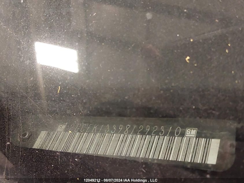 2008 Chevrolet Silverado 1500 VIN: 2GCEK133981292310 Lot: 12049212