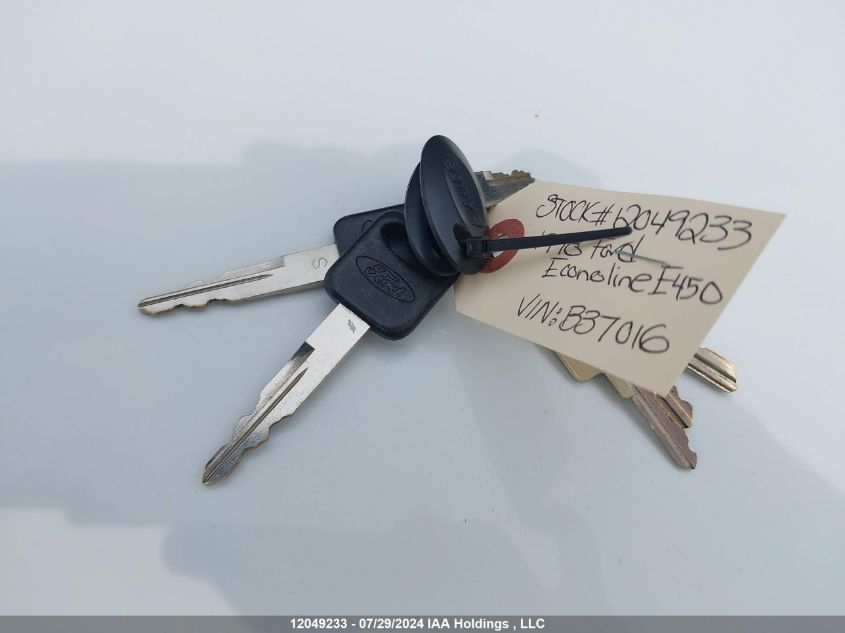 1998 Ford Econoline E450 Super Duty Cutwy Rv VIN: 1FDXE40S9WHB37016 Lot: 12049233