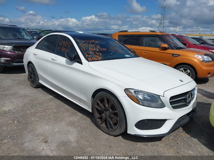 2017 Mercedes-Benz C 300 4Matic VIN: 55SWF4KB9HU187362 Lot: 12049252