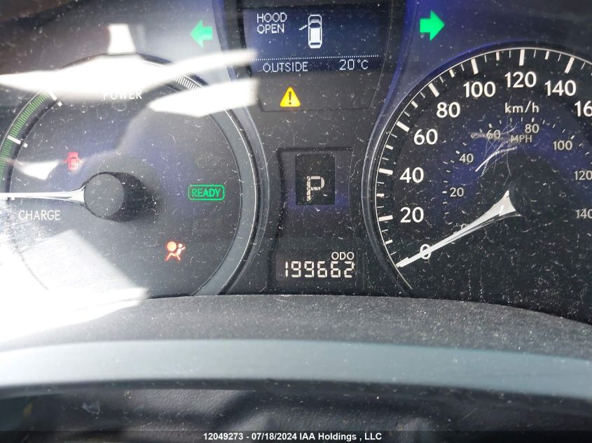 2012 Lexus Rx 450H VIN: JTJBC1BA7C2430495 Lot: 12049273