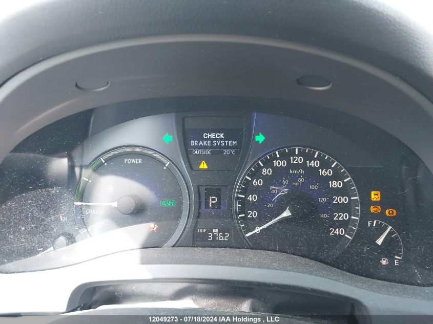 2012 Lexus Rx 450H VIN: JTJBC1BA7C2430495 Lot: 12049273