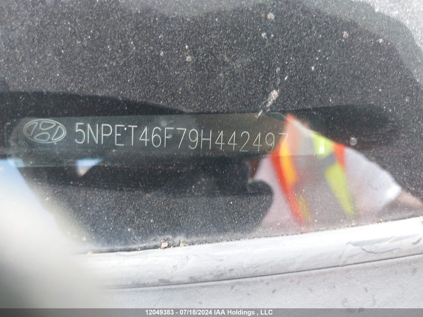 2009 Hyundai Sonata Gls VIN: 5NPET46F79H442497 Lot: 12049383