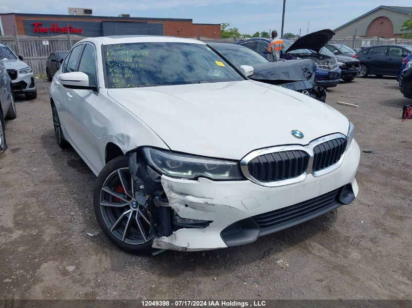 2021 BMW 3 Series VIN: 3MW5R7J06M8C10310 Lot: 12049398