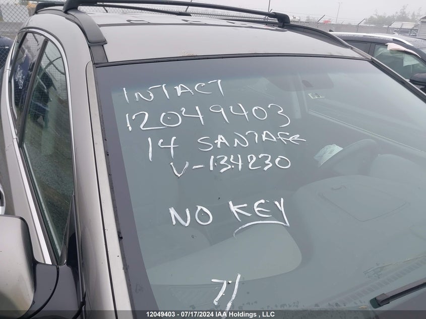 2014 Hyundai Santa Fe Sport VIN: 5XYZT3LB7EG134230 Lot: 12049403