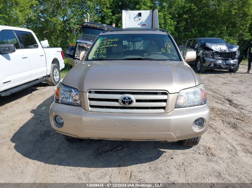 2006 Toyota Highlander Limited VIN: JTEEP21A460137581 Lot: 12049435