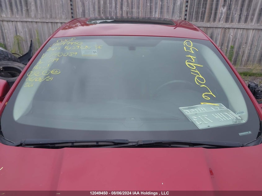 2013 Ford Fusion Se VIN: 3FA6P0H99DR270039 Lot: 12049450