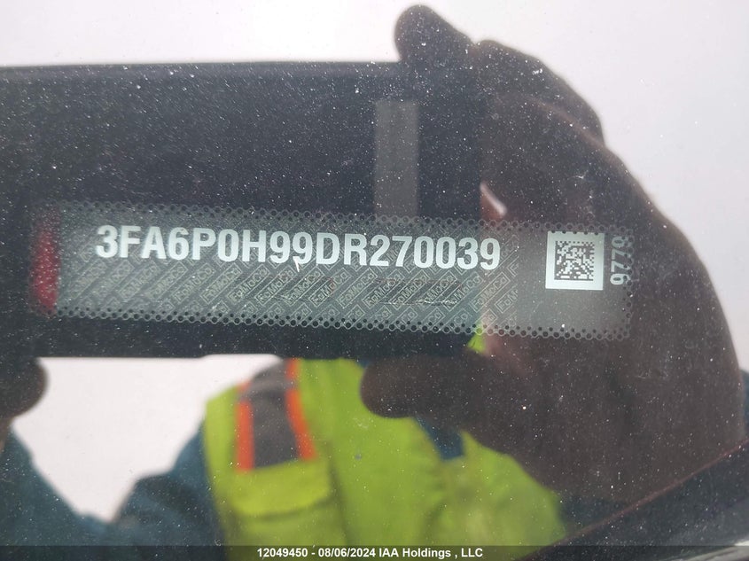2013 Ford Fusion Se VIN: 3FA6P0H99DR270039 Lot: 12049450