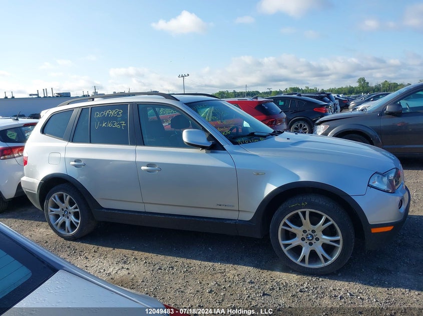2010 BMW X3 3.0I VIN: WBXPC9C41AWK16367 Lot: 12049483