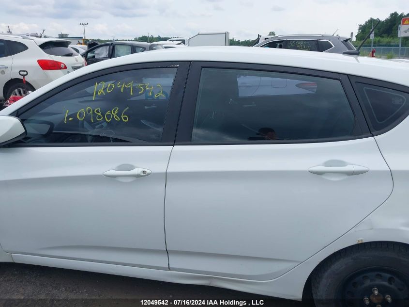 2013 Hyundai Accent VIN: KMHCT5AEXDU098086 Lot: 12049542