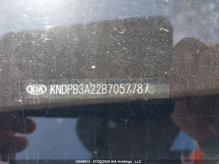 2011 Kia Sportage VIN: KNDPB3A22B7057787 Lot: 12049613