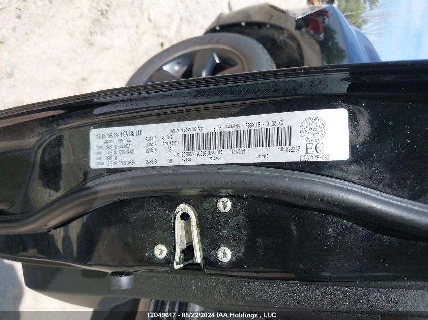 2020 Ram 1500 Classic St VIN: 3C6RR7KT0LG161372 Lot: 12049617