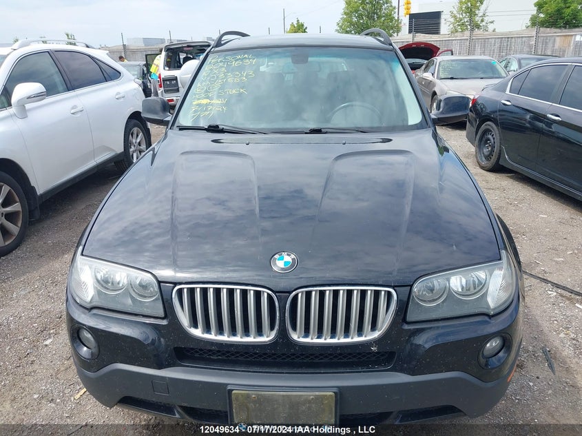 2010 BMW X3 VIN: WBXPC9C41AWJ33344 Lot: 12049634
