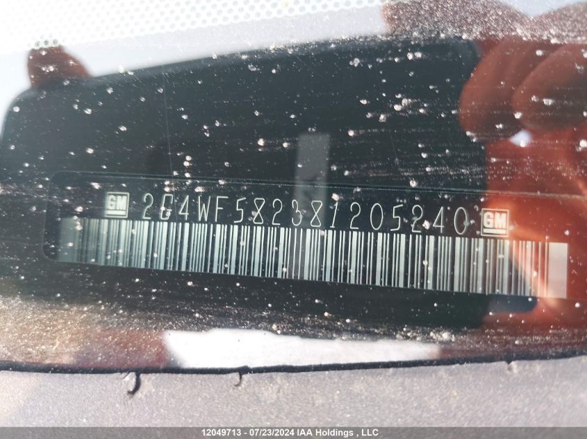 2008 Buick Allure Cx VIN: 2G4WF582381205240 Lot: 12049713