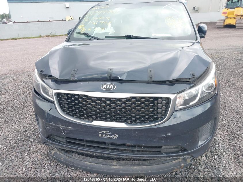 2016 Kia Sedona Lx VIN: KNDMB5C14G6156756 Lot: 12049765