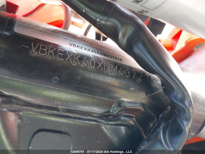 2022 Ktm 500 Exc-F Six Days VIN: VBKEXK40XNM437218 Lot: 12049797