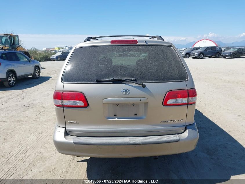 2002 Toyota Sienna Le VIN: 4T3ZF13C22U482079 Lot: 12049856