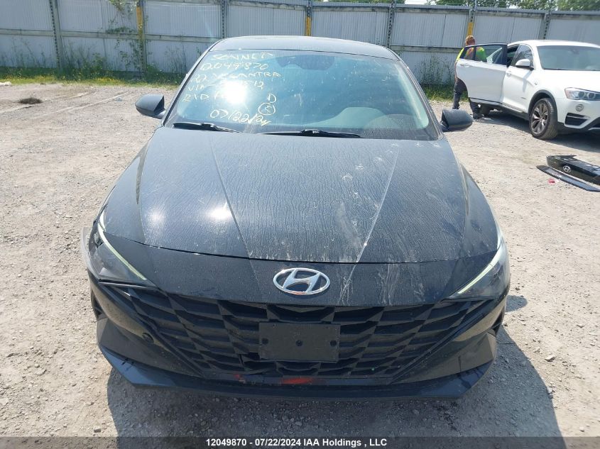 2022 Hyundai Elantra Preferred Ivt VIN: KMHLM4AG6NU325512 Lot: 12049870