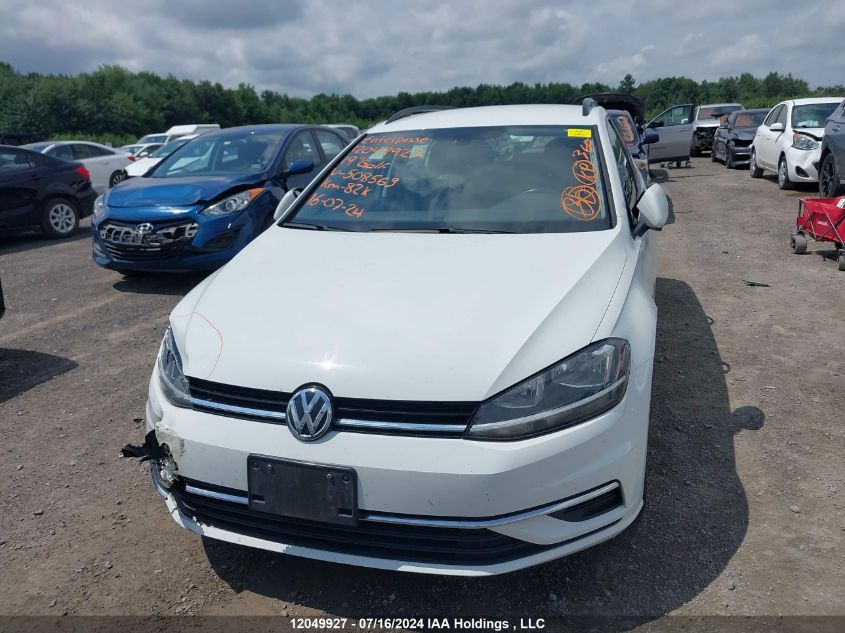 2019 Volkswagen Golf Sportwagen VIN: 3VW117AU6KM508563 Lot: 12049927