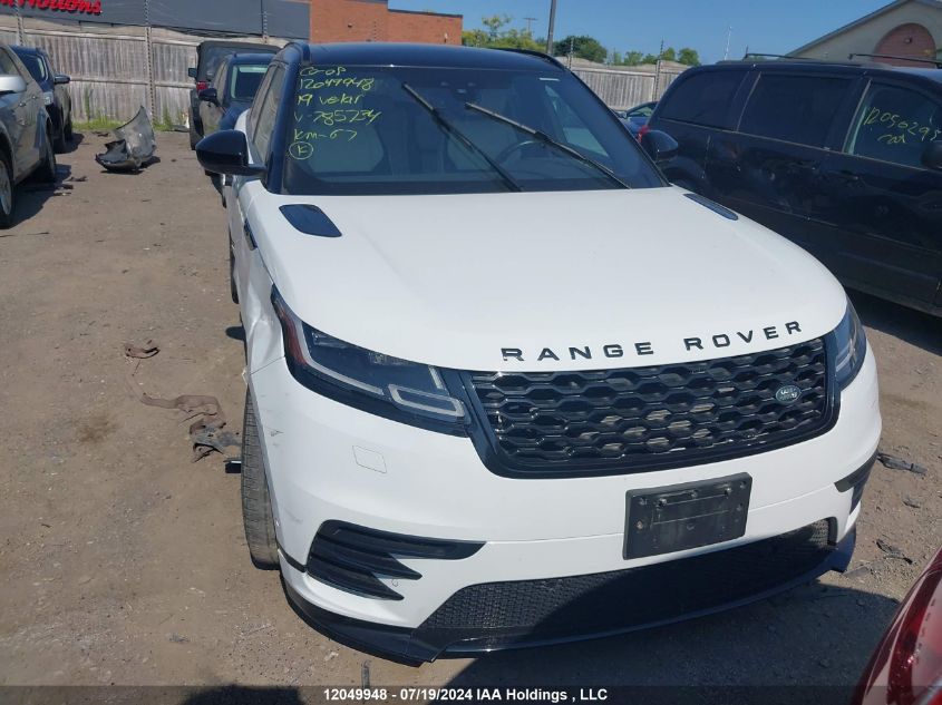 2019 Land Rover Range Rover Velar VIN: SALYL2EV0KA785734 Lot: 12049948