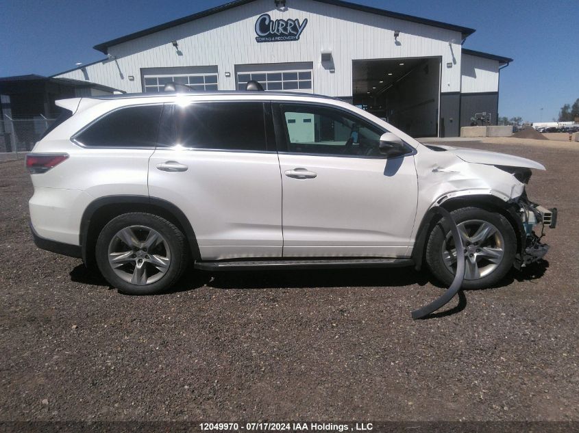 2015 Toyota Highlander Limited VIN: 5TDDKRFH4FS146436 Lot: 12049970