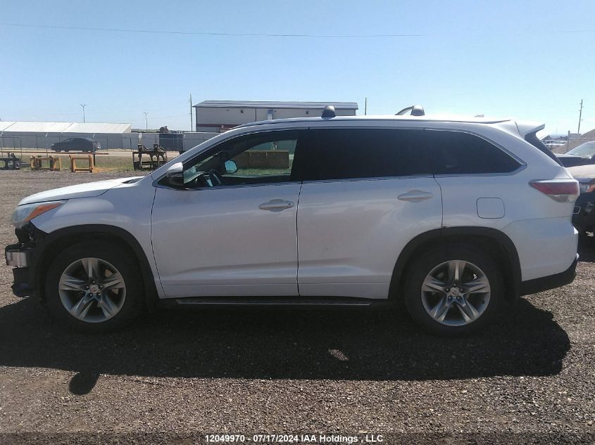 2015 Toyota Highlander Limited VIN: 5TDDKRFH4FS146436 Lot: 12049970